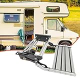 Manuelle Klappbare Ausziehbare Doppeltrittstufe, RV Camper Stufe, Manuelle Trittstufe Für Wohnmobile, 12 V Beleuchtungsspannung, LED-Licht, Für Wohnwagen Wohnmobil,Single-layerelectric