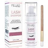 Wimpernverlängerung Cleanser Eyelid Foaming Cleanser Lash Foam Shampoo für Extensions, öl-, paraben- und sulfatfrei, 100% sicher für natürliche Wimpern, nicht reizend