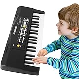 Klavier Keyboard Kinder mit Mikrofon, 37 Tasten Multifunktions Keyboard Piano Kids Musikinstrumente, kinderklavier Musikspielzeug, Tragbare E Piano für ab 2 3 4 5 6+ Jahren Jungen Mädchen Anfänger