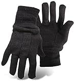 Boss Gloves 4020-6 Jersey-Handschuh, normales Gewicht, Größe L, Braun (6 Stück), Schwarz, L