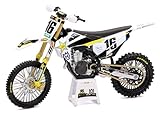NewRay – Miniatur-Nachbildung – Husqvarna FC 450 2020 Team Zach Osborne Nr. 16-58243 – Modell aus Kollektion und Spiel für Motocross-Fans – Mehrfarbig