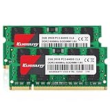 Kuesuny 4 GB Kit (2 x 2 GB) DDR2 800 MHz Sodimm Ram PC2-6400 PC2-6400S 1,8 V CL6 200 Pin 2RX8 Upgrade des Nicht gepufferten Notebook-Laptop-Speichermoduls ohne ECC