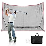 Golf-Übungsnetz, 10x7ft Golfnetz, Persönliche Driving Range für den Innen- und Außenbereich, Tragbares Golf-Hilfsnetz für zu Hause, mit Fiberglasrahmen und Tragetasche
