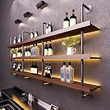 Weinregal zur Wandmontage, 3 Ebenen, Barregal für Likörflaschen, platzsparender Organizer für Hausbar und Esszimmer