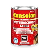 Consolan Wetterschutzfarbe, Dunkelbraun, 750ml