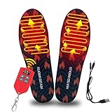 Thermo-Innensohle Winter - Beheizte Einlegesohlen für Schuhe | Beheizte Innensohlen für Schuhe | Wiederaufladbare Fernbedienung | Atmungsaktiver PU-Schaum | Waschbar