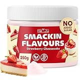 He-Ju Flavour Pulver Strawberry Cheesecake, vegan, Erdbeer Cheesecake Geschmackspulver ohne Kalorien 1x250g