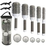Aozzy Rundbürste Set Zum Föhnen, Profi Keramik Antistatische Nano Ionic Rundhaarbürste set, Glätten Langer Haare und Glätten Kurzer Haare Nylonborsten Salon Styling Pinsel Friseur Werkzeuge