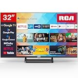 RCA SRG32HQ1C Smart TV 32 Zoll (80 cm) Google TV HD mit Triple Tuner, WLAN, Prime Video, Netflix, Google Play Store, DAZN, Disney+ [Mod. 2025]