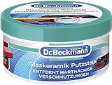 Dr. Beckmann Glaskeramik Putzstein | effektiver Kochfeld-Reiniger gegen hartnäckigen Schmutz | inkl. Spezialschwamm | 250 g (1er Pack) | Verpackung kann abweichen