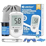 LinkSun G-425-1 Blutzuckermessgerät Set - Blutzuckermessgerät mit 50 Teststreifen, 50 Lanzetten, 1 Zuckermessgerät, 1 Stechhilfe, 1 Glucose-Kontrolllösung, Codierungsfrei, mmol/L