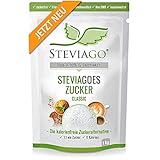 STEVIAGOES Zucker (Classic) - der 1:1 Zuckerersatz aus Erythrit+Stevia (98% Reb-A), 0 Kalorien, vegan, geeignet für Keto Diät und Low Carb Diät, 1kg, Beutel