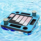 GNYOGO Schwimmende Spiele Billardtisch oder Kartentisch Tablett für Pool oder Strandparty Float Lounge Langlebige Schaumstoff-Getränkehalter mit wasserdichten Spielkarten für Sommerparty Indoor