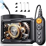 Dual Lens Endoskopkamera mit Licht 10M, Hopefox 5,0 Zoll IPS Bildschirm Inspektionskamera,1080P HD Digital Industrie Endoskop Kamera mit 8+1 LED Licht, 8mm IP67 Wasserdicht Kanalkamera Rohrkamera
