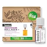 basics Kollagen + Komplex Monatskur, 30 x 10ml Fläschchen - mit hochdosiertem Kollagen Hydrolysat, Vitamin C, Biotin und Zink für den Erhalt von schöner Haut, Haar und Nägeln