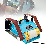 Kaichenyt Elektrisch Doppelachse Bandschleifer, 950W Electric Sanding Machine Einstellbar DIY Polier-Double Axis Schleifschärfer Mini Bench Belt Grinder