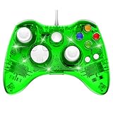 PAWHITS Wired Controller für Xbox 360 USB Kabelgebundene Gamepad Controller mit Doppelter Vibration Joypad Joystick - Transparent Grün