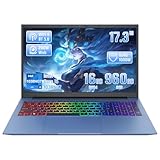 IUGNG 17,3-Zoll Full HD Business Laptop, Core i5-1038NG7 Quad-Core (3,8 GHz), 16GB RAM 960GB SSD, Win11, Wi-Fi 6, Type-C, HDMI, Hintergrundbeleuchtete Tastatur, BT5.0, 6000mAh Akku (Blau, 16GB+960)