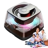 Kustimantu Drahtloser Lautsprecher,Partylautsprecher - Tragbar Mit RGB-Licht Stereo-Klang Telefonhalter Für Badezimmer Auto Reise Dusche