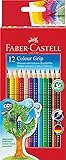 Faber-Castell 112412 - Buntstifte Colour Grip, 12er Kartonetui