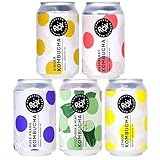 ROY Kombucha Probierpaket Bio mit 5 Sorten, 6 Dosen à 330 ml Bio Kombucha, handgefertigt in unserer Berliner Brauerei, vegan, glutenfrei, laktosefrei, 6er Pack, inkl. 1,50€ Pfand