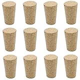 DAQUSU 12Pcs Alkoholflaschen Dichtungsstopf Kegelförmige Korkstopper Holz Korken Wein Korken Bier Korken Champagner Stopper Ersatz Kegelförmige leere Weinkorken für Weinflaschen