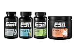 ESN Vitalstoffbundle für Immunsupport, 4er Bundle aus Athlete Stack Men, Omega 3, Immunity Support & Vitamin C - made in Germany