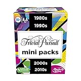 Trivial Pursuit Mini-Packungen, Multipack, lustige Wissenswerte Fragen für Erwachsene und Jugendliche ab 16 Jahren, enthält 4 Spiele mit 4 Jahrzehnten