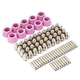 Plasmaschneiderzubehör, Schneidausrüstung 80pc AG60 SG55 Plasmaschneider Schnittfackel Verbrauchsmaterial Elektrodendüsen Tassen Plasmaschneider Tipps Fackel Verbrauchsmaterial