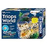 KOSMOS 616748 Triops World, Triops züchten, Urzeitkrebse erleben Das Einsteiger Eier, Futter und Sand. Experimentier Set für Kinder mit mehrsprachiger Anleitung (DE, EN, FR, IT, ES, NL)