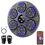 LeuKoles Music Boxing Machine mit Bluetooth,LED Licht Box Maschine mit Musik mit Boxhandschuhen, Elektronische Boxing Machine zur Wandmontage mit 7 modi