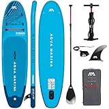 CampSup Aqua Marina Fusion 10'10' – Aufblasbares SUP Board Allround für Anfänger – Stand Up Paddle Board Komplettset – Limited Edition Blau