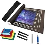 Tragbare Puzzles Matte,Puzzlematte aus Schwarzem Filz,Praktisches Stichsägezubehör,Puzzlematte Rolle Aufblasbar,Puzzle Roll Storage Mat,Filz Spielmatte Set 2000 Teile,mit 4 Klassifikatoren Tokaneit