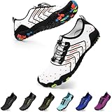 Bigzagger Barfußschuhe Herren Damen Sommer Barfuss Schuhe Schnell Trocknend Wasserschuhe mit Breite Zehenbox & Zero-Drop Sohle Badeschuhe Barfussschuhe Traillaufschuhe Fitnessschuhe