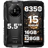 DOOGEE Fire 3 Pro Android 15 Al Outdoor Handy Ohne Vertrag 16GB RAM + 128GB ROM(2TB TF) 8350mAh/18W, 5,5' HD+ Gemini Al, Outdoor Smartphone Unisoc T7200, 16MP AI Kamera,Dual SIM 4G/Widevine L1/Face ID