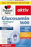 Doppelherz Glucosamin 1600 Plus Kollagen Plus MSM - Vitamin C als Beitrag zur normalen Kollagenbildung für eine normale Knorpelfunktion - 40 Kapseln