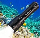 Wurkkos DL10R Tauchlampe, 4500 Lumen Unterwasser Taschenlampe Eingebauter USB-C-Ladeanschluss, XHP70.2 LED Tauchen Taschenlampe, IPX8, Wiederaufladbar Submarine Licht