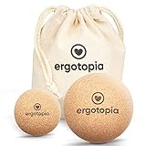 Ergotopia Faszienball aus antibakteriellem & langlebigem Kork, umweltfreundlicher Massageball zur gezielten Selbstmassage von Triggerpunkten & Verspannungen