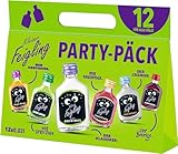 Kleiner Feigling Party Päck (12 x 20ml) – Der kultige Vodka-Schnaps in 6 fruchtigen Sorten – Frech, fruchtige Shots ideal für unterwegs im praktischen Mix-Paket – 15 % Vol.