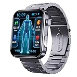 Wizvox Smart Watch Herren, Blutdruckmessgerät Uhr 52 Sportmodi, Gesundheitsuhr Mit 𝐁l𝐮𝐭𝐳𝐮𝐜𝐤𝐞𝐫messung Alltagsleben F06,B