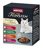 animonda Vom Feinsten Adult Katzenfutter, Nassfutter für ausgewachsene Katzen, Feine Vielfalt mit Filets 8 x 85 g