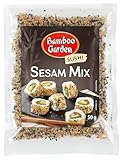 Bamboo Garden - Sushi Sesam Mix , Ideal für die Zubereitung von Sushi aller Art , Hervorragend auch als Topping zahlreicher Gerichte, im Müsli oder Porridge , 1 x 50 g