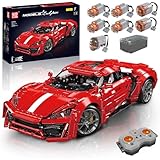 Mould King 13190 Technik Supercar Klemmbausteine Kit, Sportwagen Modell Bauklötze Bausatz mit Motor und Dual Fernbedienung, Geeignet für Supercar Enthusiasten (4070+ PCS)
