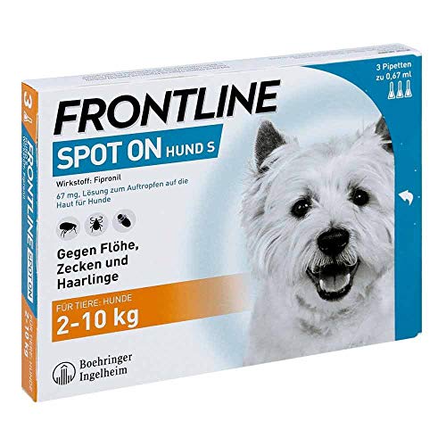 Frontline Spot ON gegen Zecken und Flöhe bei Hunden 3 STK. (2-10kg)