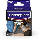 Hansaplast Kinesiologie Tape, wasserfestes Sport Tape lindert Muskelschmerzen und fördert die Durchblutung*, Kinesio Tape bietet Unterstützung für Gelenke und Muskeln*, 1 Rolle, Blau