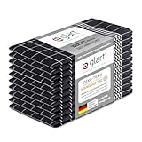 Glart 48GI2 10er Set Geschirrtücher Küchentücher, 50x70 cm, 100% Baumwolle Oeko-TEX Standard 100, grau, vorgewaschen, Tücher für Küche und Abwasch
