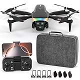 F417 Mini Drohne mit Kamera 1080P HD 90°Elektrisch Schwenkbare Linse RGB LED für Drohn Adult Anfänger,Drohne FPV Übertragung Schwerkraftgestensteuerung Kopfloser Modus Höhenhaltung,Wegpunktflug