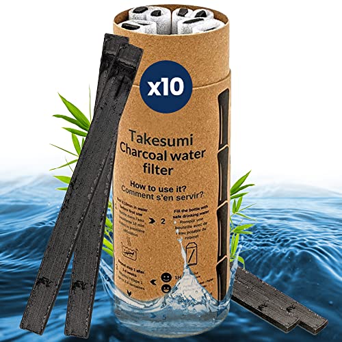 Binchotan Bio 10x | Aktivkohle Bambus Takesumi zur Wasserreinigung + E-Book | Wasser in Flasche mit unserer Aktivkohle weitergeben [𝗦𝗮𝘁𝗶𝘀𝗳𝗮𝗶𝘁𝗼𝘂𝗥𝗲𝗺𝗯𝗼𝘂𝗿𝘀𝗲]