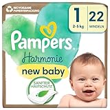 Pampers Harmonie Baby Windeln Größe 1, 22 Windeln, 2kg-5kg