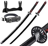 Udekit Anime Ninja Bambus Schwert Katana Krieger Waffen–40Zoll(104cm),mit Gürtel und Halter,für Halloween Motto Party Karneval Dress Up Party Cosplay